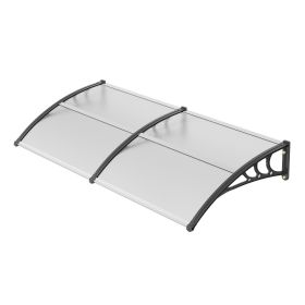 VEVOR 40" x 80" Window Door Awning Canopy, UPF 50+ Polycarbonate Entry Door Outdoor Window Awning Exterior, Front Door Overhang Awning for Sun Shutter