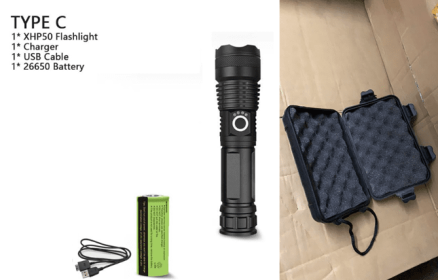 XHP70.2 Powerful Usb Led Flashlight (Option: P50 set B-UK)